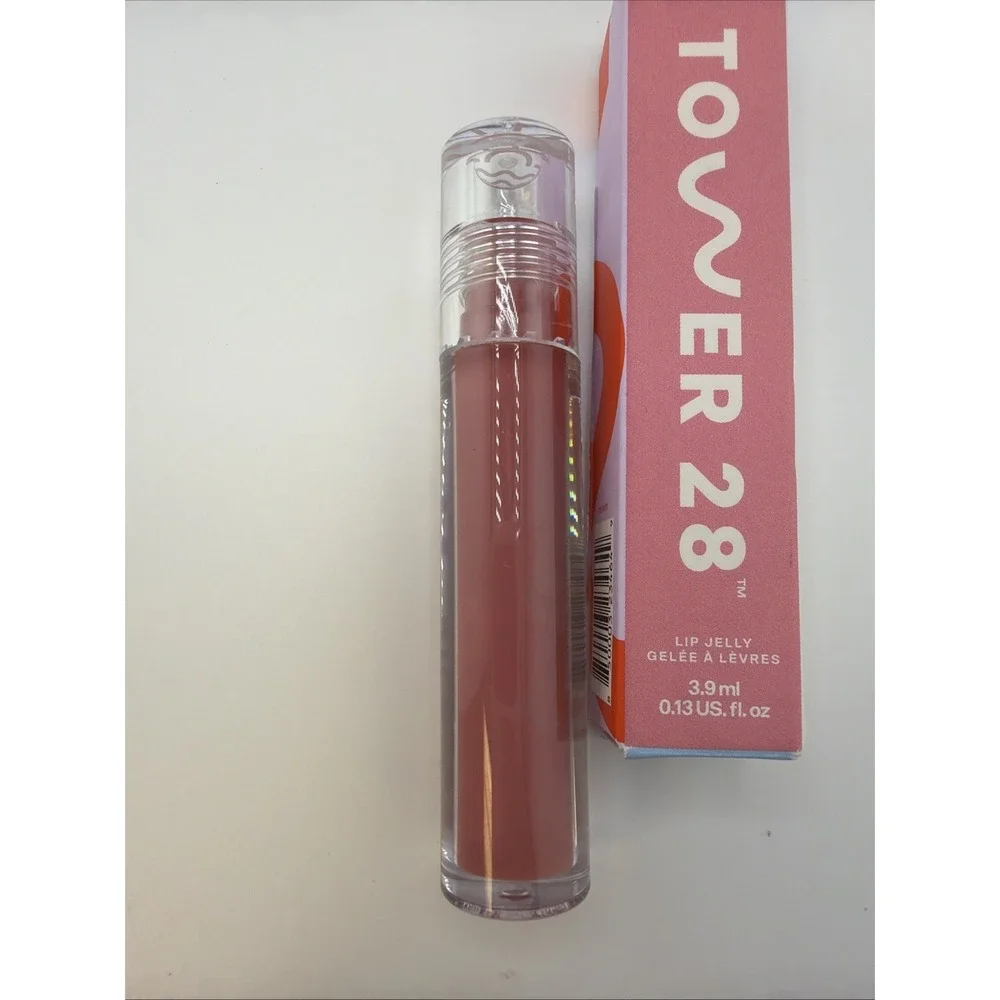 Tower 28 Beauty ShineOn Lip Jelly Gloss Shade Pistachio 0.13oz Travel Size